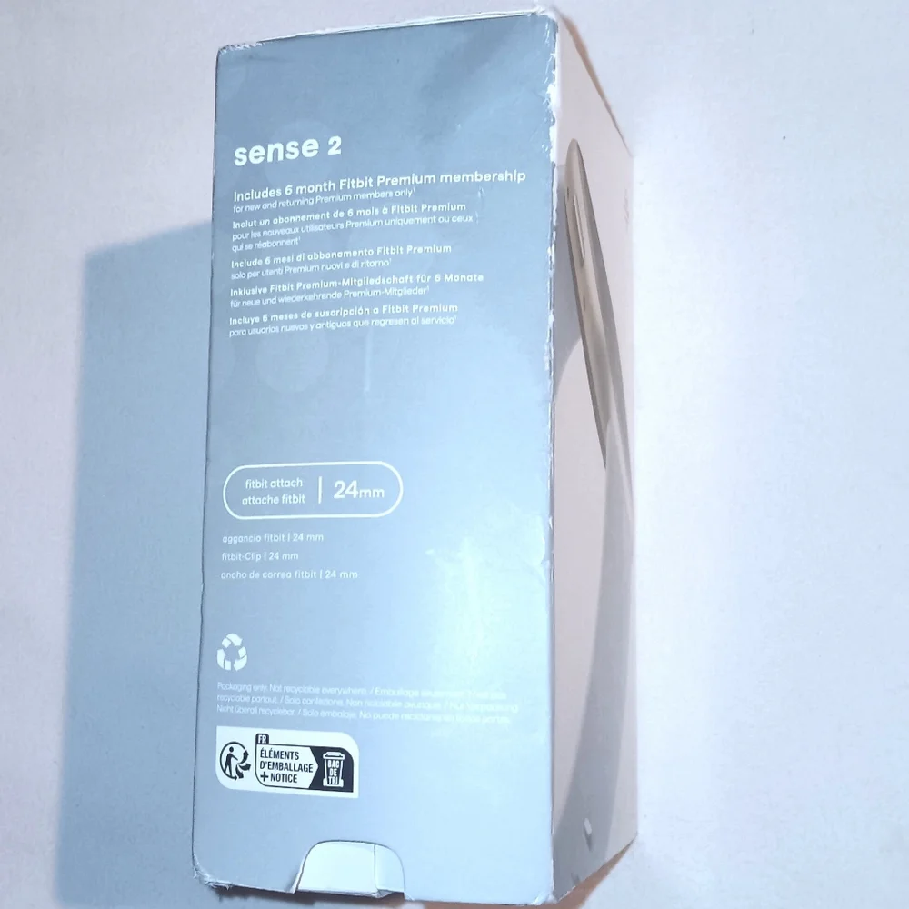 Smart Fitness Watch with Gold and White Band